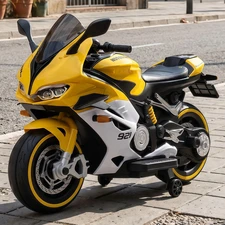 Детский мотоцикл M 6359EL-6-1 желто-белый Ducati с двумя моторами
